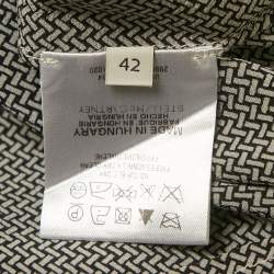 Pre Owned Stella McCartney Black/Grey Printed Silk Blouse M