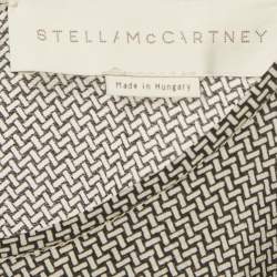 Pre Owned Stella McCartney Black/Grey Printed Silk Blouse M