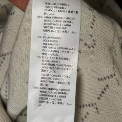 مملوكة مسبقًا Stella McCartney Grey /Cream Logo Wool Knit Mini Dress M