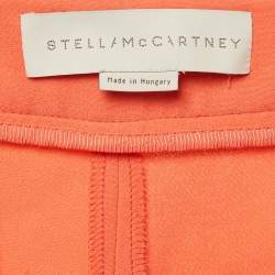 مملوكة مسبقًا بنطلون ستيلا مكارتني صوف وقطن بنمط أسود بقصة ساق مستقيمة مقاس متوسط - ميديم