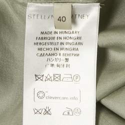 مملوكة مسبقًا توب ستيلا مكارتني حرير رمادي بلا أكمام مقاس صغير (سمول)