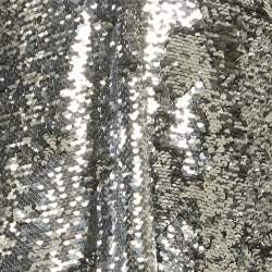 Pre Owned فستان ستيلا مكارتني حرير كريب أسود بحبات لامعة ماكسي مقاس متوسط