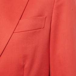 Pre Owned Stella McCartney Red Gabardine Tailored Blazer M