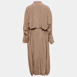 Pre Owned Stella McCartney Beige Geometric Print Emily Long Coat S