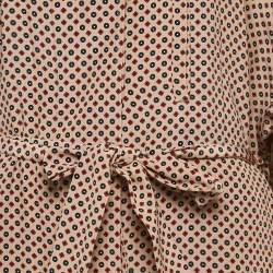 Pre Owned Stella McCartney Beige Geometric Print Emily Long Coat S