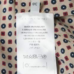 Pre Owned Stella McCartney Beige Geometric Print Emily Long Coat S