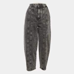 مملوكة مسبقًا بنطلون جينز ستيلا مكارتني مطرز شعار دِنم رمادي مقاس وسط (ميديم) 28 بوصة