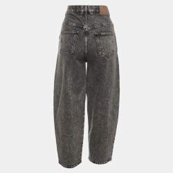 مملوكة مسبقًا بنطلون جينز ستيلا مكارتني مطرز شعار دِنم رمادي مقاس وسط (ميديم) 28 بوصة