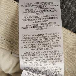 مملوكة مسبقًا بنطلون جينز ستيلا مكارتني مطرز شعار دِنم رمادي مقاس وسط (ميديم) 28 بوصة