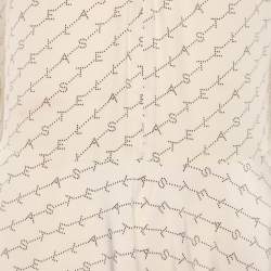 مملوكة مسبقًا فستان ستيلا ماكارتني مارلي متوسط الطول بطبعة شعار أبيض مقاس صغير