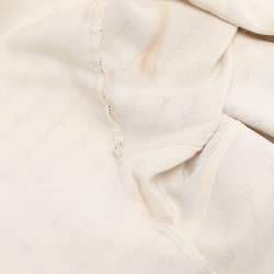 مملوكة مسبقًا فستان ستيلا ماكارتني مارلي متوسط الطول بطبعة شعار أبيض مقاس صغير