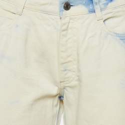 مملوكة مسبقًا Stella McCartney White /Blue Bleached Denim Skinny Fit Jeans S Waist 28"