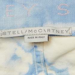 مملوكة مسبقًا Stella McCartney White /Blue Bleached Denim Skinny Fit Jeans S Waist 28"