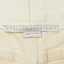 مملوكة مسبقًا Stella McCartney Beige Denim Frayed Hem Jeans S Waist 26"