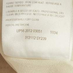 Pre Owned فستان ستيلا مكارتني شيفون حرير بيج مطرز قصير مقاس صغير (سمول)