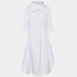 مملوكة مسبقًا Stella McCartney Light Blue Poplin Midi Dress S