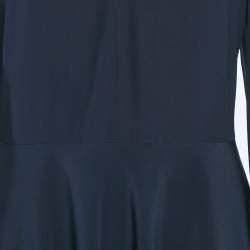 مملوكة مسبقًا فستان ماكسي ستيلا مكارتني نافي بلو حرير بأكمام منفوشة صغير (S)