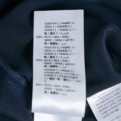 مملوكة مسبقًا فستان ماكسي ستيلا مكارتني نافي بلو حرير بأكمام منفوشة صغير (S)