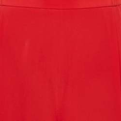 مملوكة مسبقًا بنطلون ستيلا مكارتني حرير أحمر بأرجل عريضة مقاس متوسط - ميديوم