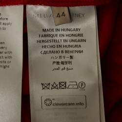 مملوكة مسبقًا بنطلون ستيلا مكارتني حرير أحمر بأرجل عريضة مقاس متوسط - ميديوم