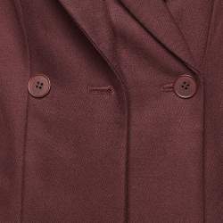 مملوكة مسبقًا Stella McCartney Burgundy Wool Double Breasted Coat Dress S