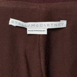 مملوكة مسبقًا Stella McCartney Burgundy Wool Double Breasted Coat Dress S
