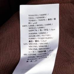 مملوكة مسبقًا Stella McCartney Burgundy Wool Double Breasted Coat Dress S