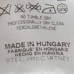 Pre Owned قميص ستيلا مكارتني بروكيد ذهبي بحزام وشاح مقاس كبير (لارج)