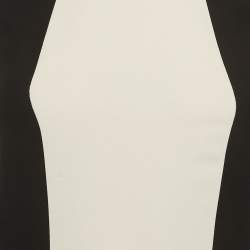 Pre Owned Stella McCartney Black/White Crepe Paneled Midi Dress XS