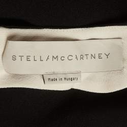 Pre Owned Stella McCartney Black/White Crepe Paneled Midi Dress XS