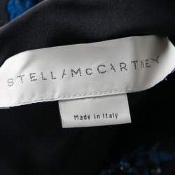Pre Owned Stella McCartney Black and Blue Embellished Floral Jacquard Angelica Gown M