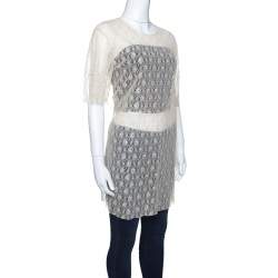 Stella McCartney Beige Jasper Rosebud Sheer Lace Top M