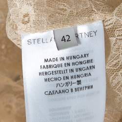 Stella McCartney Beige Jasper Rosebud Sheer Lace Top M