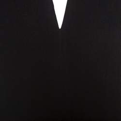 Pre Owned Stella McCartney Black Gathered Shoulder Detail Long Sleeve Jumpsuit S