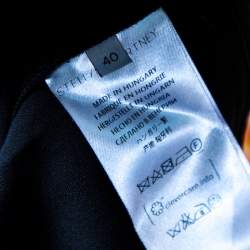 Pre Owned Stella McCartney Black Gathered Shoulder Detail Long Sleeve Jumpsuit S