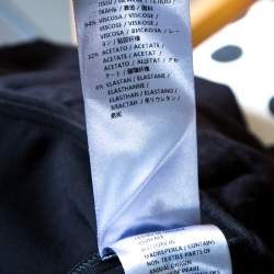 Pre Owned Stella McCartney Black Gathered Shoulder Detail Long Sleeve Jumpsuit S