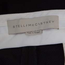 Stella McCartney Black Textured Wide Leg Pants XL