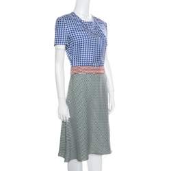 مملوكة مسبقًا Stella McCartney Multicolor Printed Crepe Short Sleeve Dress S