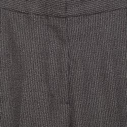 Pre Owned بنطلون ستيلا مكارتني صوف وقطن مونوكرومي بحافة واسعة XXS