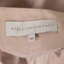Pre Owned Stella McCartney Beige Wool Pleat Detail High Waist Pants S