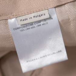 Pre Owned Stella McCartney Beige Wool Pleat Detail High Waist Pants S