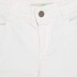 مملوكة مسبقًا Stella McCartney White Cotton Stretch Rose Embroidered Applique Skinny Jeans S