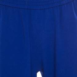 Pre Owned Stella McCartney Cobalt Blue Crepe Elasticized Waist Tamara Pants M
