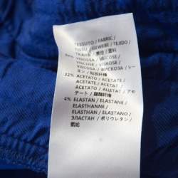 Pre Owned Stella McCartney Cobalt Blue Crepe Elasticized Waist Tamara Pants M