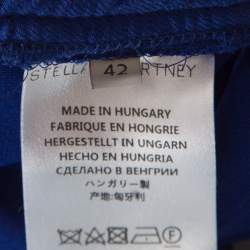 Pre Owned Stella McCartney Cobalt Blue Crepe Elasticized Waist Tamara Pants M