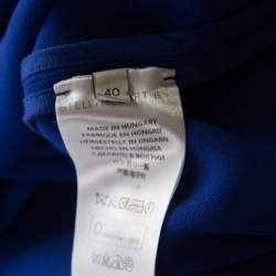 Stella McCartney Blue Crepe Zip Detail Arlesa Blouse S