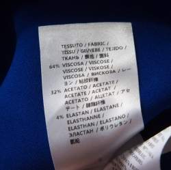 Stella McCartney Blue Crepe Zip Detail Arlesa Blouse S