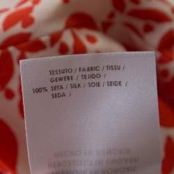 Pre Owned Stella McCartney Orange Heart Printed Shift Dress M