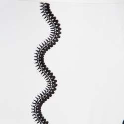 Pre Owned تنورة مستقيمة ستيلا مكارتني أول إيز لوف بيضاء مطرزة M