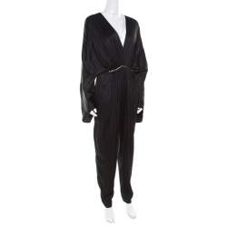 Stella McCartney Black Satin Embellished Morgane Aio Jumpsuit XS